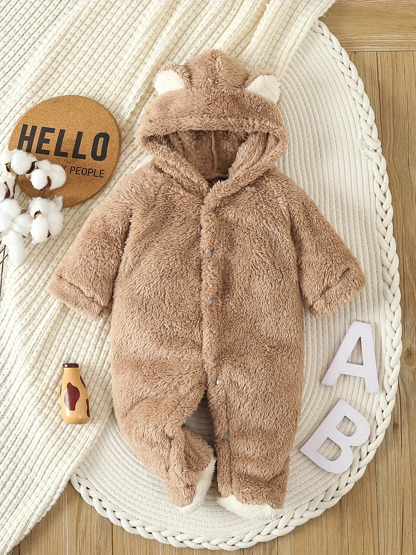Premium Soft Fleece Baby Onesie Jumpsuit